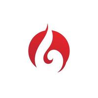 Icona di vettore di logo di fiamma di fuoco, icona di design illustrazione