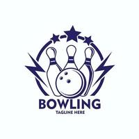 logo bowling vettore modello illustrazione