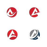 una lettera logo modello icona disegno vettoriale