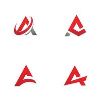 una lettera logo modello icona disegno vettoriale