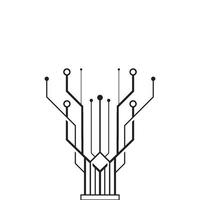 tecnologia del logo di simbolo di vettore di progettazione dell'illustrazione del circuito