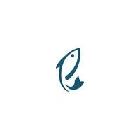modello di logo di pesce. simbolo di vettore creativo del club di pesca