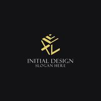 xl iniziale monogramma con esagono forma logo, creativo geometrico logo design concetto vettore