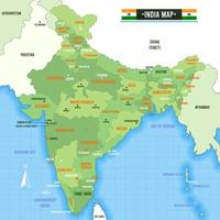 nazione carta geografica di India vettore