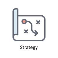 strategia vettore riempire schema icone. semplice azione illustrazione azione