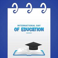 giornata internazionale dell'educazione vettore