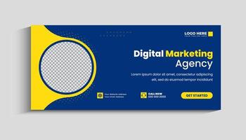 digitale marketing agenzia e aziendale sociale media copertina modello vettore