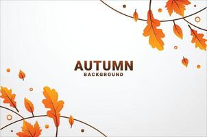 piatto autunno le foglie sfondo design vettore