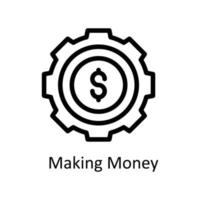 fabbricazione i soldi vettore schema icone. semplice azione illustrazione azione