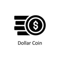 dollaro moneta vettore solido icone. semplice azione illustrazione azione