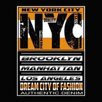 nuovo York, New York testo modello, logo vettore design