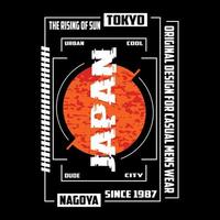 Giappone tokyo testo logo vettore design