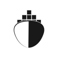 carico nave logo vettore