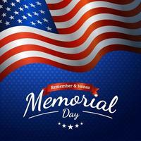 concetto di memorial day vettore