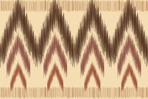 etnico ikat tessuto modello geometrico stile.africano ikat ricamo etnico orientale modello Marrone crema sfondo. astratto,vettore,illustrazione.per trama, abbigliamento, avvolgimento, decorazione, tappeto. vettore