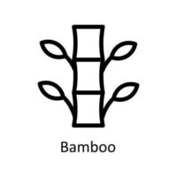 bambù vettore schema icone. semplice azione illustrazione azione
