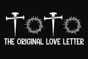 il originale amore lettera divertente Pasqua maglietta design vettore