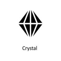 cristallo vettore solido icone. semplice azione illustrazione azione