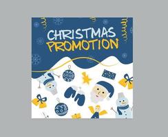 vettore illustrazione bandiera con il iscrizione Natale promozione. Natale promozione bandiera