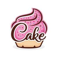 torta logo design vettore illustrazione