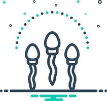 mescolare icona per sperma vettore
