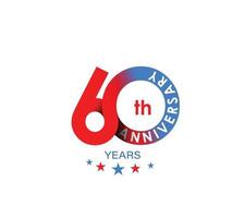 60 ° anniversario celebrazione design.