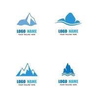 modello di logo di iceberg vettore