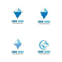 modello di logo di iceberg vettore