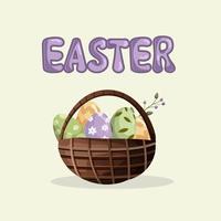 contento Pasqua uovo scritta. vettore illustrazione eps10