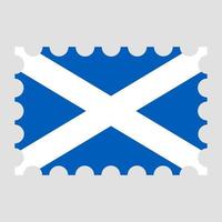 affrancatura francobollo con Scozia bandiera. vettore illustrazione.