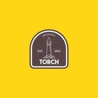 torcia marca logo Vintage ▾ design idea vettore
