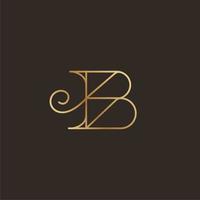 astratto lineare lettera B logo icona design moderno minimo stile illustrazione, B lettera ornamento icona design vettore