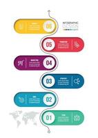 modello di infografica aziendale grafico cronologico. vettore