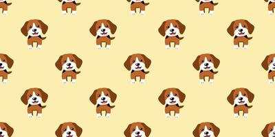 vettore cartone animato personaggio beagle cane senza soluzione di continuità modello sfondo