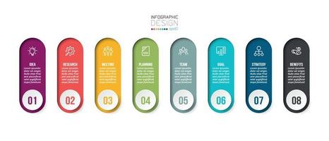 modello di business infografica con design passo o opzione. vettore