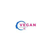 vegano bellezza logo design vettore