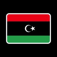 bandiera della libia, colori ufficiali e proporzione. illustrazione vettoriale. vettore