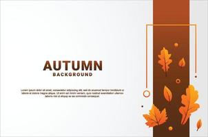 piatto autunno le foglie sfondo design vettore