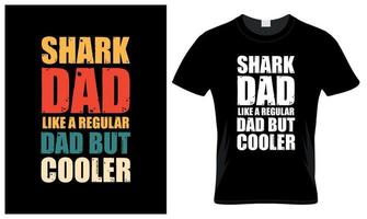 squalo papà amante Il padre di giorno Vintage ▾ maglietta design vettore