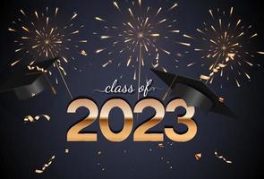 contento classe di 2023 saluto vettore illustrazione