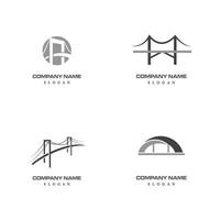 modelli di logo di viaggio ponte vettore