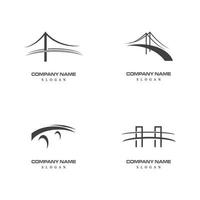 modelli di logo di viaggio ponte vettore