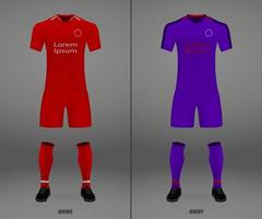 calcio kit 2018-19, camicia modello per calcio maglia. vettore