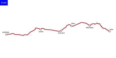 strada carta geografica di Russia vettore