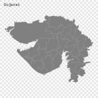 alto qualità carta geografica di stato di India vettore