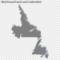 alto qualità carta geografica Provincia di Canada vettore