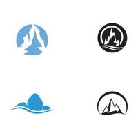 modelli di logo simbolo iceberg vettore