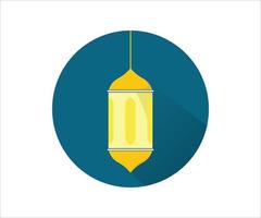 islamico lanterna piatto vettore simbolo