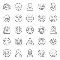 moderna espressione facciale ed emoji vettore