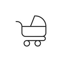 bambino passeggino vettore per icona sito web, ui essenziale, simbolo, presentazione